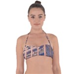 Low Angle Photography Of Beige And Blue Building Halter Bandeau Bikini Top