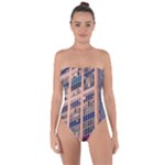 Low Angle Photography Of Beige And Blue Building Tie Back One Piece Swimsuit
