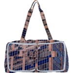 Low Angle Photography Of Beige And Blue Building Multi Function Bag