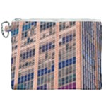 Low Angle Photography Of Beige And Blue Building Canvas Cosmetic Bag (XXL)
