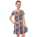 Low Angle Photography Of Beige And Blue Building Kids  Cross Web Dress