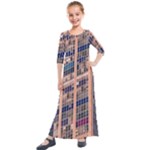 Low Angle Photography Of Beige And Blue Building Kids  Quarter Sleeve Maxi Dress