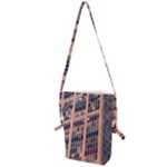 Low Angle Photography Of Beige And Blue Building Folding Shoulder Bag