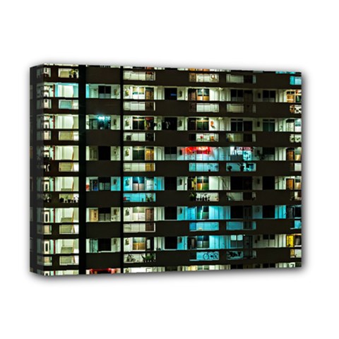 Architectural Design Architecture Building Cityscape Deluxe Canvas 16  X 12  (stretched)  by Pakrebo