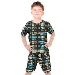 Architectural Design Architecture Building Cityscape Kids  Tee And Shorts Set by Pakrebo
