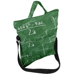Mathematics Green Fold Over Handle Tote Bag by snowwhitegirl