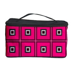Pink Pattern Squares Cosmetic Storage
