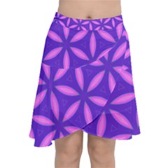 Purple Chiffon Wrap Front Skirt by HermanTelo