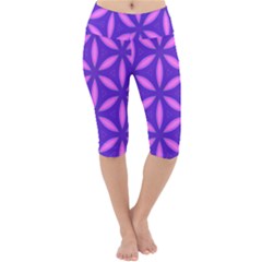 Purple Lightweight Velour Cropped Yoga Leggings by HermanTelo