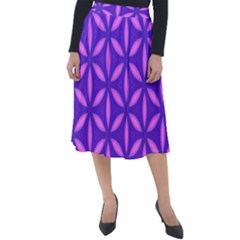 Purple Classic Velour Midi Skirt 