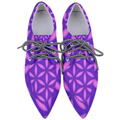 Purple Pointed Oxford Shoes