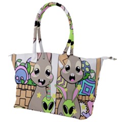 Graphic Kawaii Bunnies Canvas Shoulder Bag by Sudhe