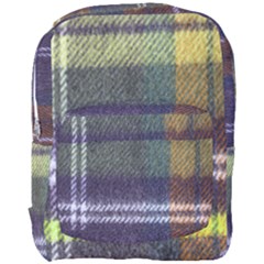 Yellow Plaid Flannel Full Print Backpack by snowwhitegirl