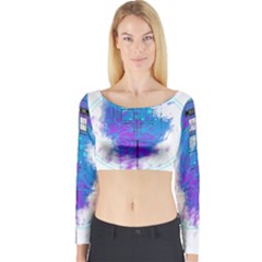 Tattoo Tardis Seventh Doctor Doctor Long Sleeve Crop Top by Sudhe