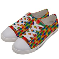 Background Colorful Abstract Women s Low Top Canvas Sneakers by Simbadda