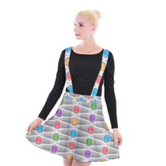Seamless Pattern Background Abstract Suspender Skater Skirt by Simbadda