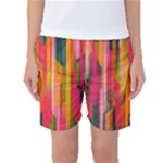 Background Abstract Colorful Women s Basketball Shorts