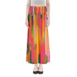 Background Abstract Colorful Full Length Maxi Skirt