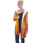 Background Abstract Colorful Longline Hooded Cardigan