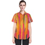 Background Abstract Colorful Women s Short Sleeve Shirt