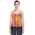 Background Abstract Colorful Velvet Spaghetti Strap Top