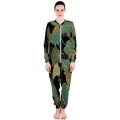 Autumn Fallen Leaves Dried Leaves Onepiece Jumpsuit (ladies)  by Simbadda
