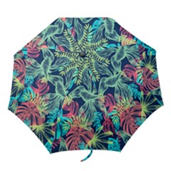 Leaves Tropical Picture Plant Folding Umbrellas by Simbadda