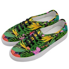 Tropical Greens Leaves Design Women s Classic Low Top Sneakers by Simbadda