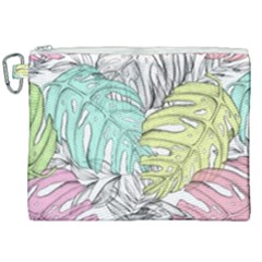 Leaves Tropical Plant Summer Canvas Cosmetic Bag (xxl) by Simbadda