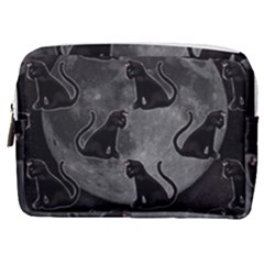 Black Cat Full Moon Make Up Pouch (medium) by bloomingvinedesign