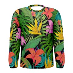 Tropical Leaves                   Men Long Sleeve T-shirt by LalyLauraFLM