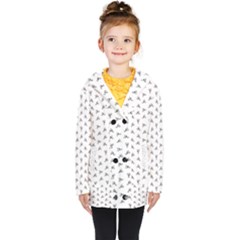 Cycling Motif Design Pattern Kids  Double Breasted Button Coat by dflcprintsclothing