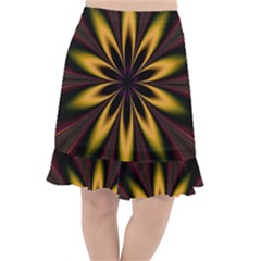 Fractal Artwork Idea Allegory Art Pattern Fishtail Chiffon Skirt by Sudhe
