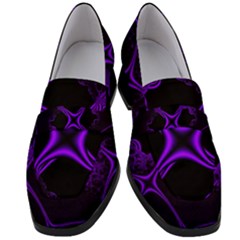 Abstract Fractal Art 3d Artwork Women s Chunky Heel Loafers by Sudhe