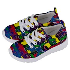 Colorful Shapes Abstract Painting                   Kids  Lightweight Sports Shoes by LalyLauraFLM