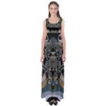 Fractal Art Artwork Design Empire Waist Maxi Dress