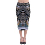 Fractal Art Artwork Design Midi Pencil Skirt