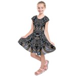 Fractal Art Artwork Design Kids  Short Sleeve Dress