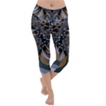 Fractal Art Artwork Design Lightweight Velour Capri Yoga Leggings