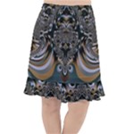 Fractal Art Artwork Design Fishtail Chiffon Skirt