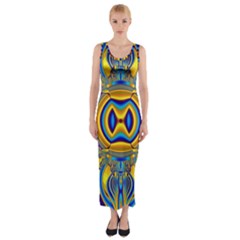 Design Color Colourful Decoration Fitted Maxi Dress by Pakrebo
