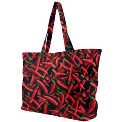 Red Chili Peppers Pattern  Simple Shoulder Bag by bloomingvinedesign