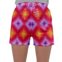 Texture Surface Orange Pink Sleepwear Shorts