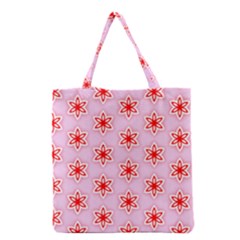 Texture Star Backgrounds Pink Grocery Tote Bag