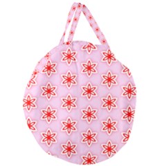 Texture Star Backgrounds Pink Giant Round Zipper Tote