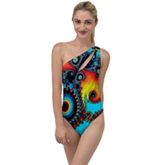 Artwork Fractal Digital Art To One Side Swimsuit by Pakrebo