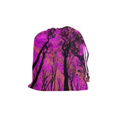 Into The Forest 2 Drawstring Pouch (medium) by impacteesstreetweartwo