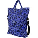 Texture Structure Electric Blue Fold Over Handle Tote Bag View2