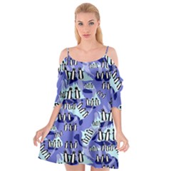Penguins Pattern Cutout Spaghetti Strap Chiffon Dress by bloomingvinedesign