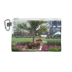 Columbus Commons In Late May  Canvas Cosmetic Bag (medium) by Riverwoman